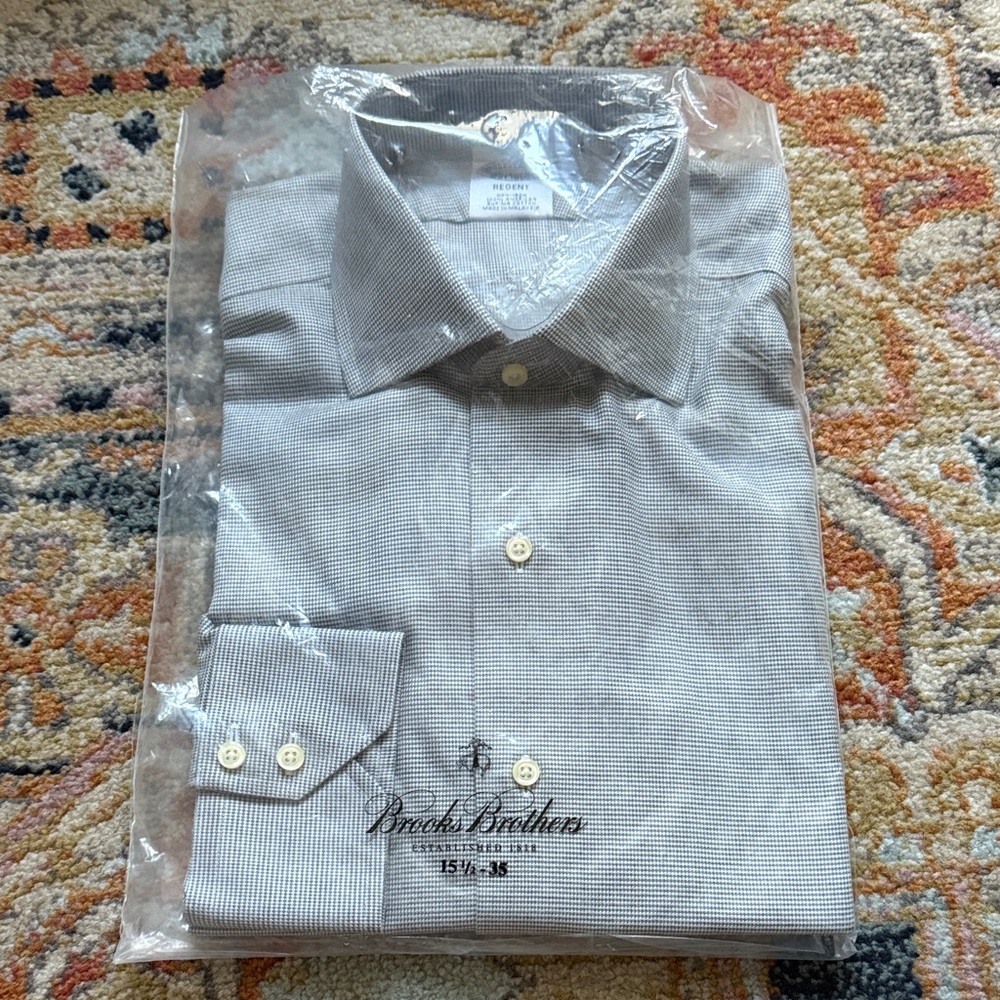 Brooks Brothers Men's Dress Shirt in Gray